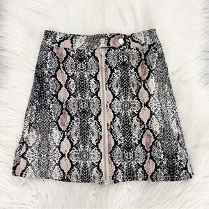Altar’d state snakeskin print mini skirt